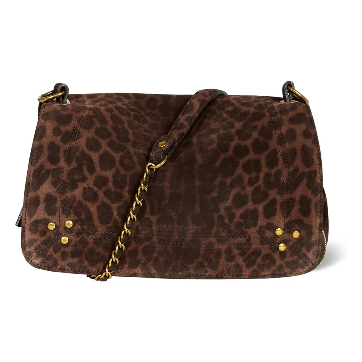 Jérôme Dreyfuss - Bolso de leopardo de terciopelo Bobi | Marrón