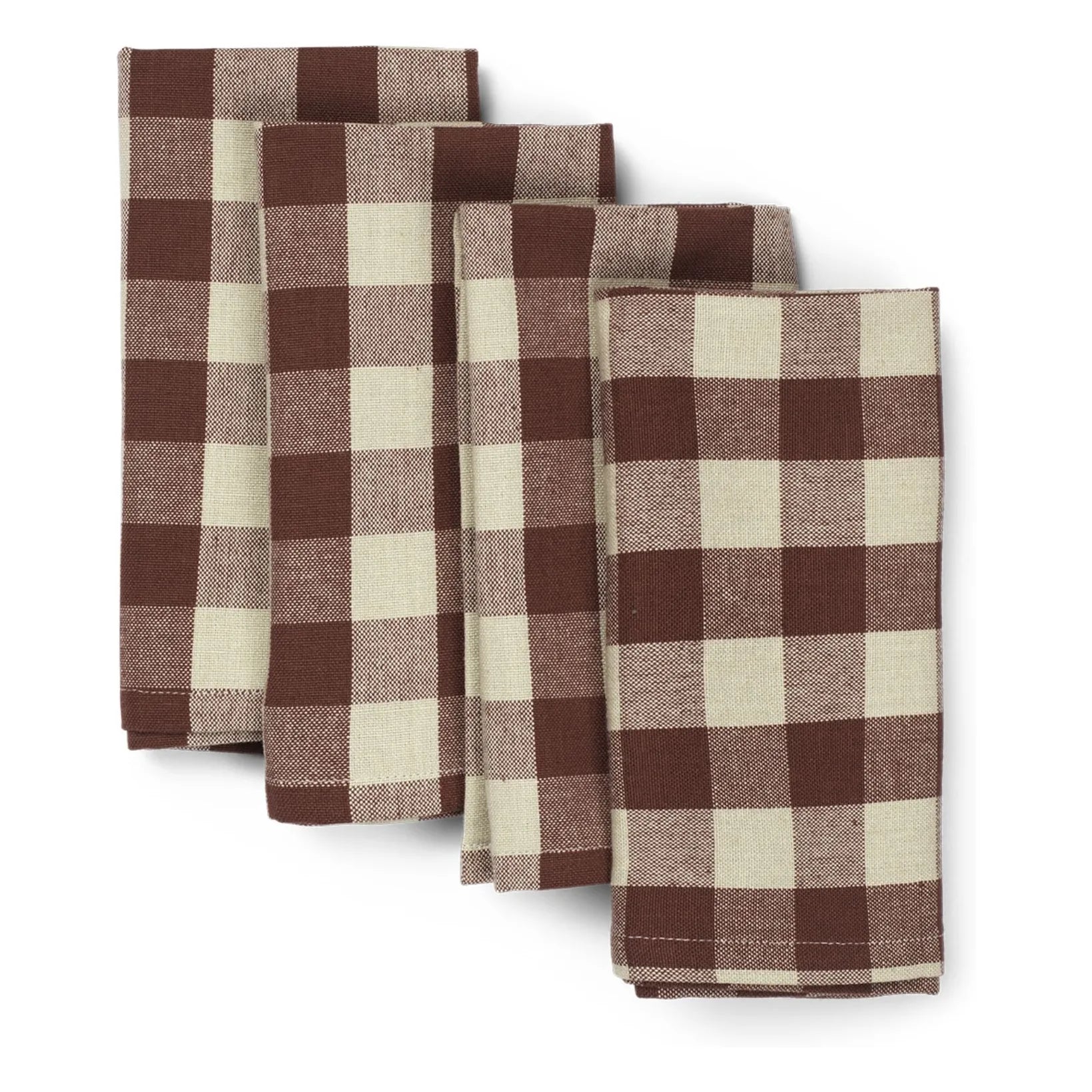 Ferm Living - Toallas Bothy - Set de 4 | Marrón