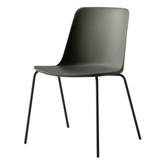 & Tradition - Silla Rely HW65, estructura negra | Verde
