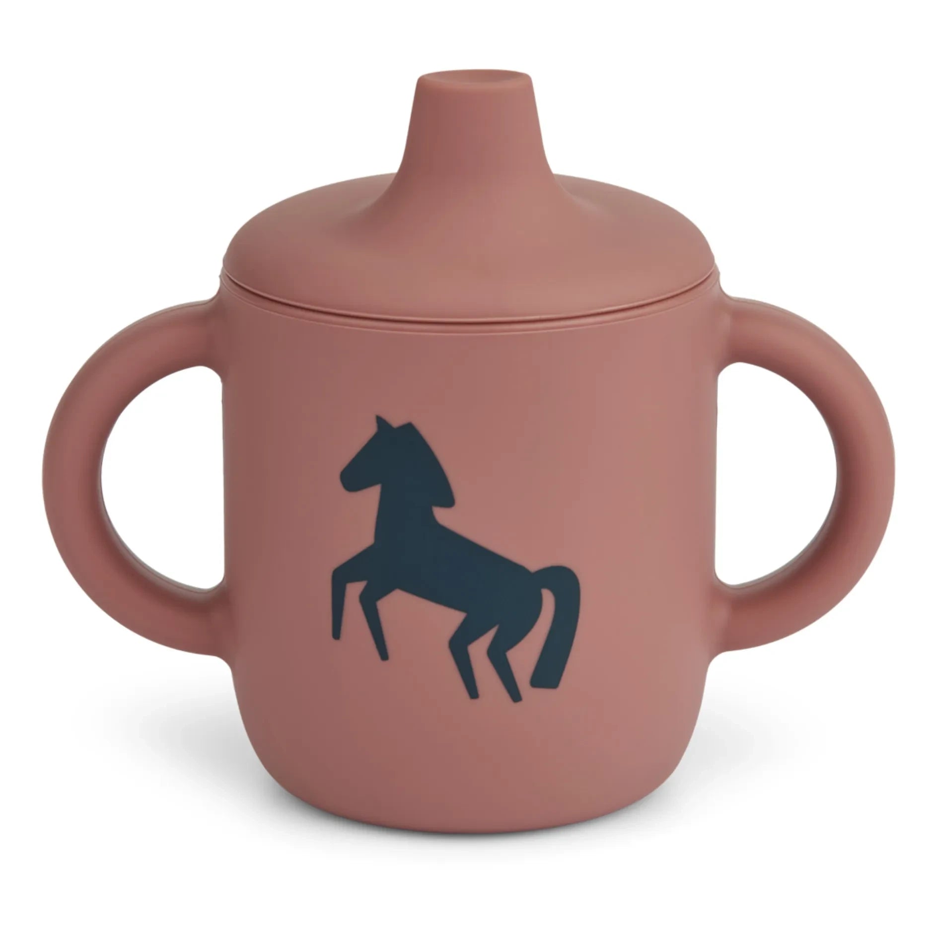 Liewood - Vaso de aprendizaje de silicona Neil | Horses/Dark rosetta