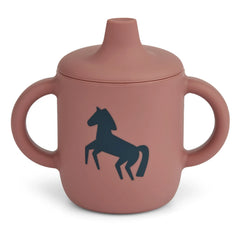 Liewood - Vaso de aprendizaje de silicona Neil | Horses/Dark rosetta