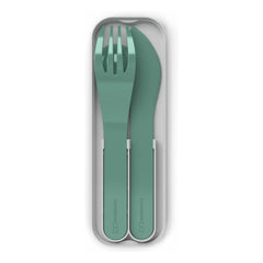 Monbento - MB Pocket Color juego de cubiertos biodegradables | Verde bosque