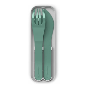 Monbento - MB Pocket Color juego de cubiertos biodegradables | Verde bosque
