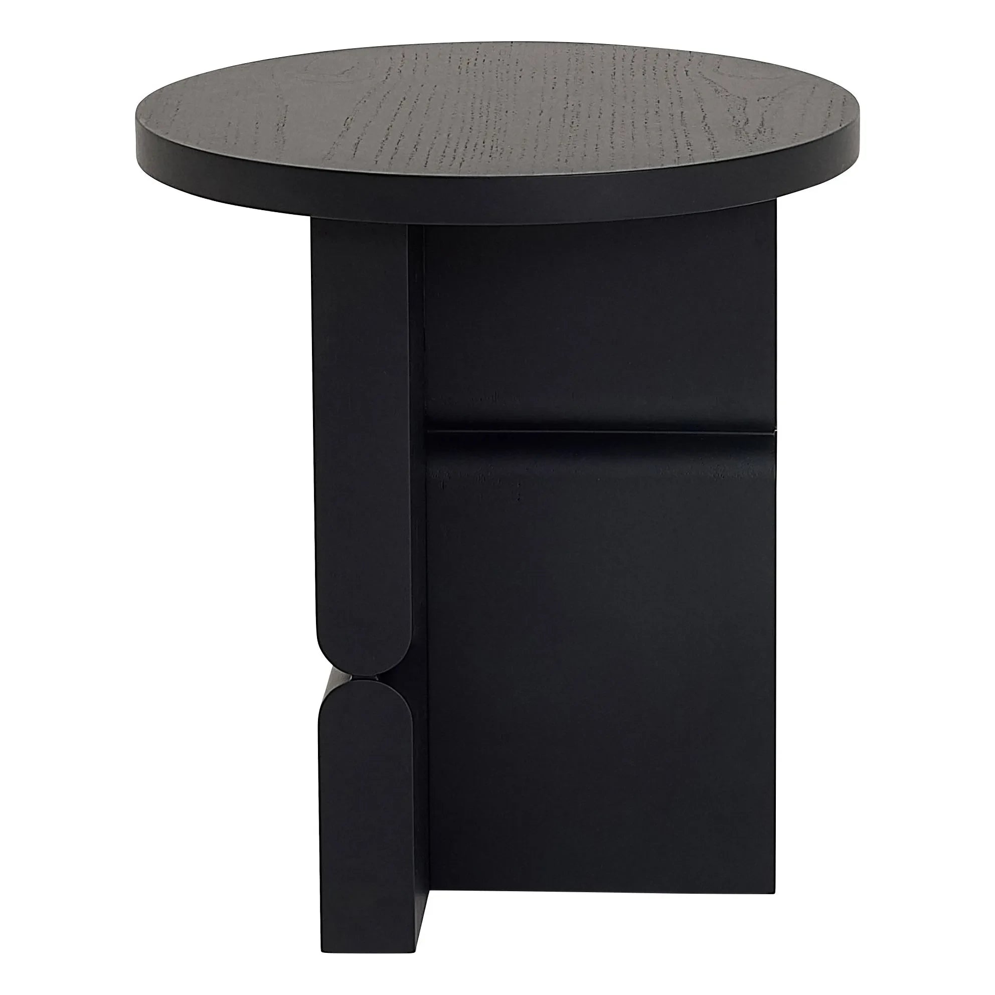Nobodinoz - Mesita auxiliar Noon de madera lacada | Negro