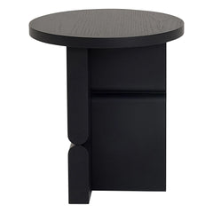 Nobodinoz - Mesita auxiliar Noon de madera lacada | Negro