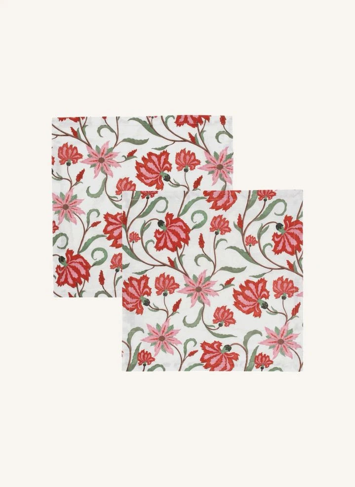 Anna + Nina - Garden Reverie Servilletas - Set de 2 | Rosa