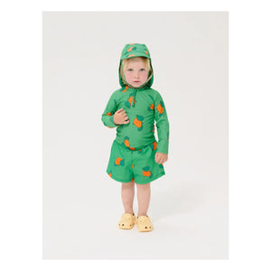 Bobo Choses - Camiseta de baño UV para bebé en fibra reciclada naranja | Verde
