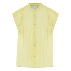 Forte Forte - Blusa de voile de algodón y seda | Amarillo