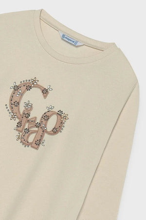Blusa de manga larga de algodón para niños Mayoral