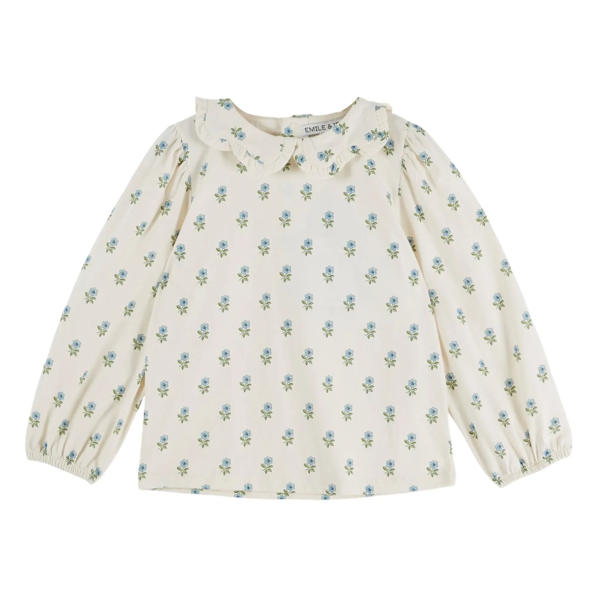 Emile et Ida - Blusa de algodón orgánico con estampado floral | Crudo