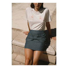 The Tiny Big Sister - Camiseta conejo de algodón orgánico | Blanco roto