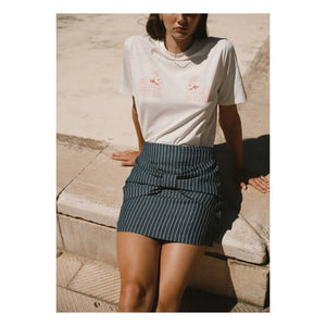 The Tiny Big Sister - Camiseta conejo de algodón orgánico | Blanco roto