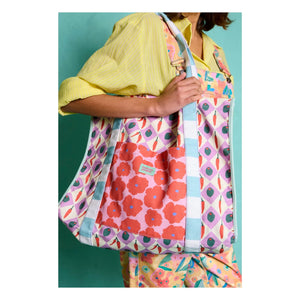 Favorite People - Bolso tote Formaggio Fleuri | Morado