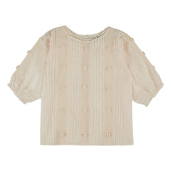 Emile et Ida - Blusa de algodón bordada | Crema