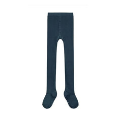Gray Label - Medias de algodón orgánico acanaladas | Azul grisáceo
