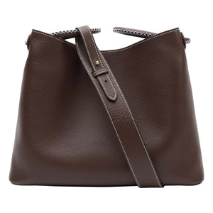 Elleme - Bolso de cuero graneado Vosges | Marrón oscuro