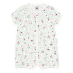 Petit Bateau - Parte de abajo de pijama de algodón orgánico con estampado floral | Blanco