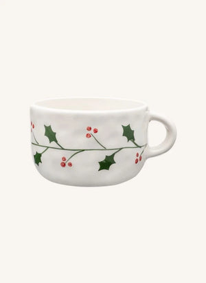 Anna + Nina - Taza Cappuccino Holly | Blanca