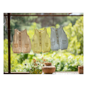 1+ en la familia - Mono Etolia Seersucker | Beige rosa