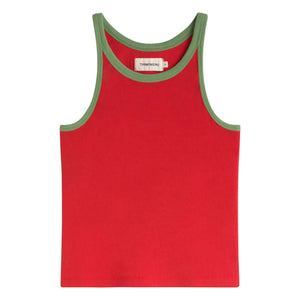 Thinking Mu - Top de algodón orgánico Harriet | Rojo