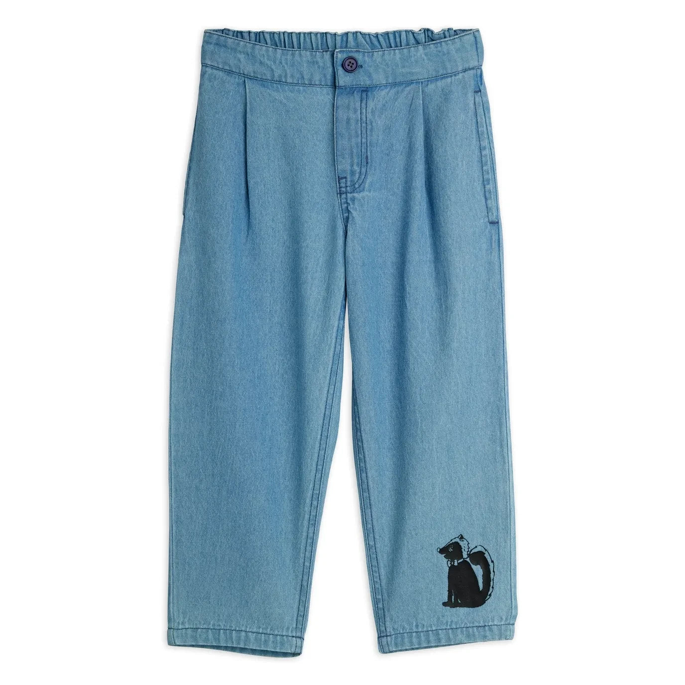 Mini Rodini - Jeans de algodón orgánico Mouffette | Azul