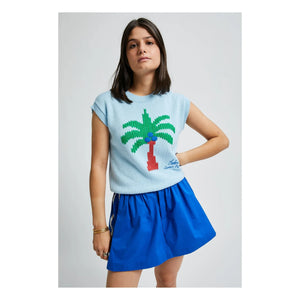 Indee - Jersey sin mangas Vaucluse Palm | Azul claro
