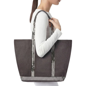 Vanessa Bruno - Bolso tote con cremallera L | Gris carbón