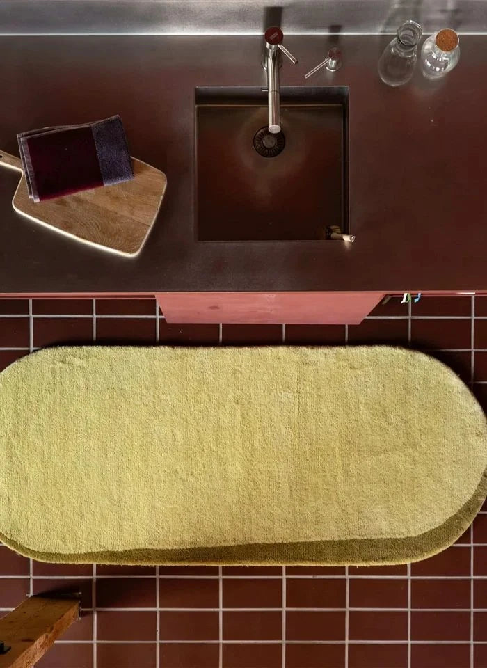 Suite 702 - Alfombra oval Eclipse de lana | Amarillo pálido