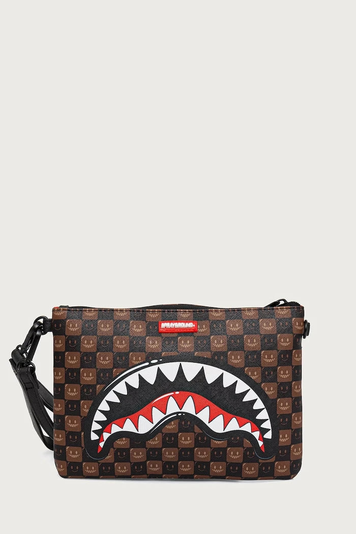 Sprayground - Bolso bandolera marrón Tiburones de París 910B9307NSZ