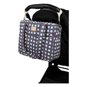 Bolso cambiador de bebé Nobodinoz Hyde Park Mozaik | Azul