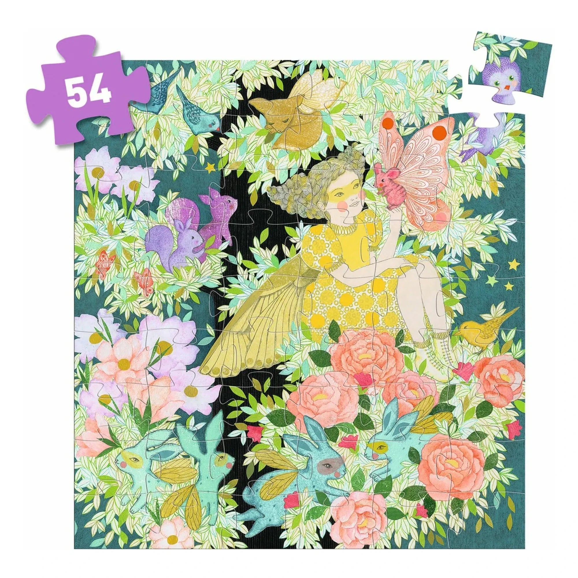Djeco - Puzle el árbol de Flora - 54 piezas