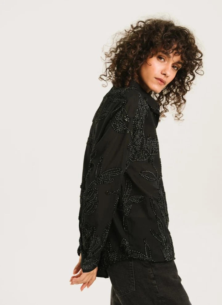 Sacrécoeur - Camisa Enora con bordado | Negro