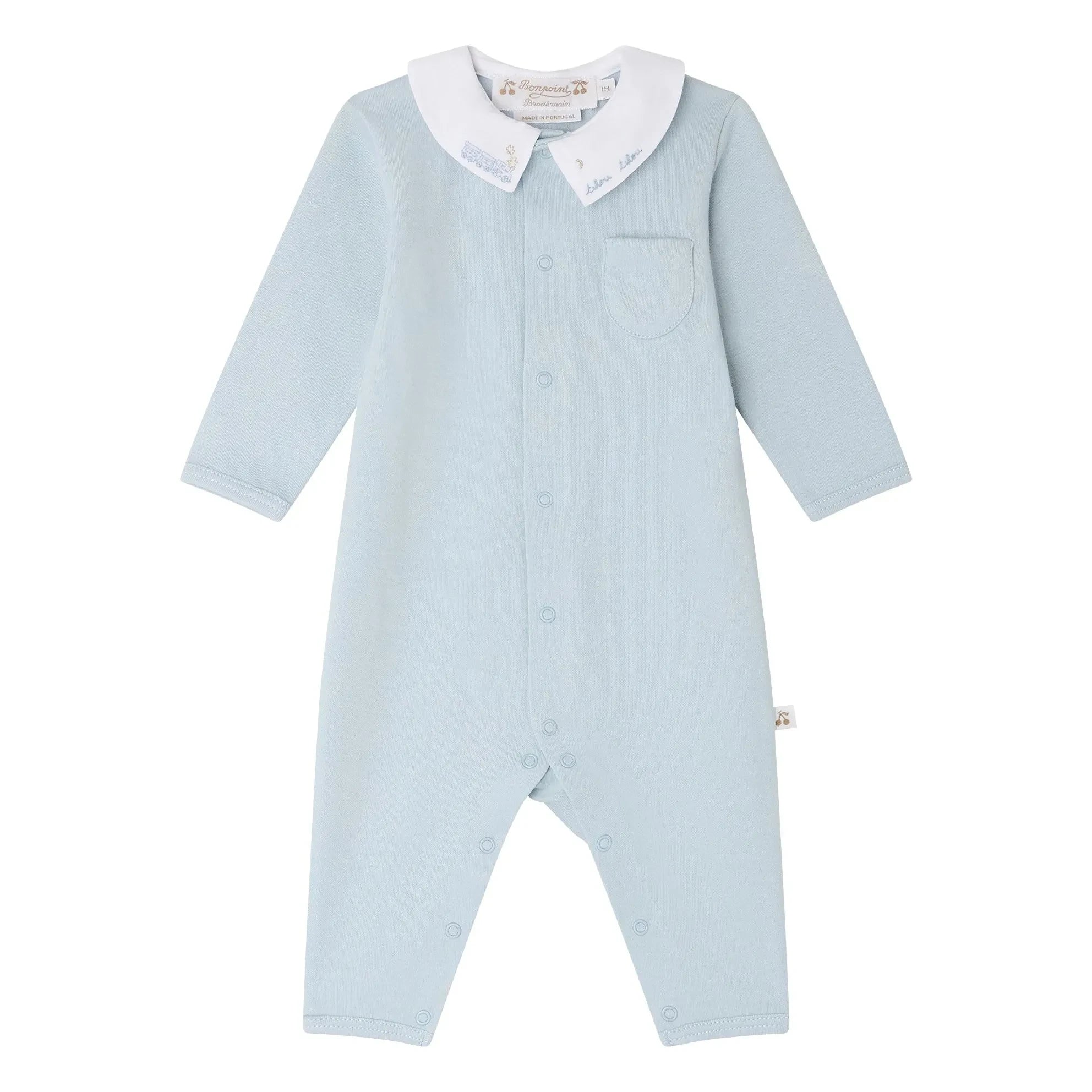 Bonpoint - Pijama Anton de algodón orgánico | Azul claro