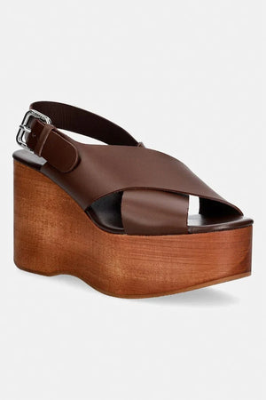 Sandalias de cuero Weekend Max Mara Wkaangio