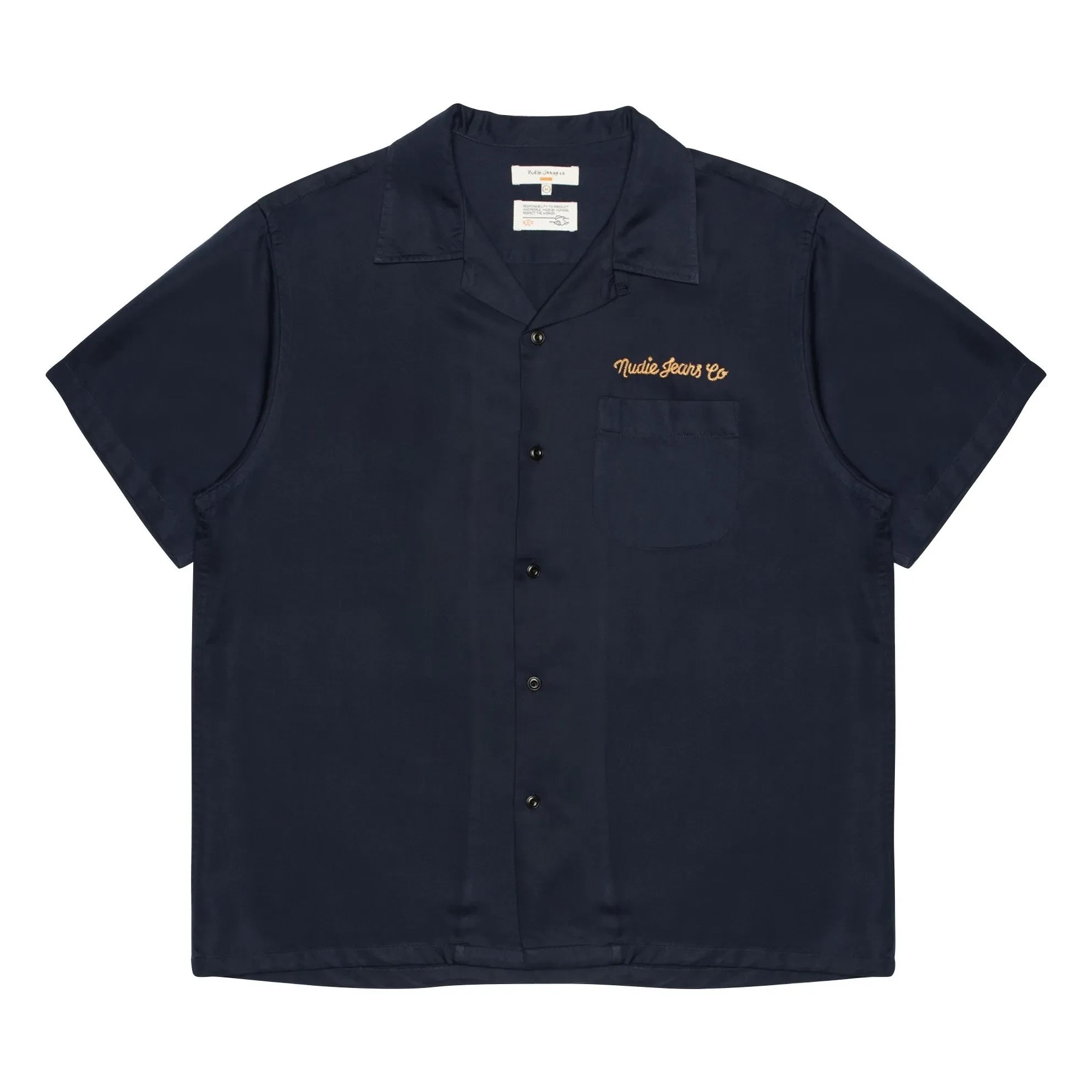 Nudie Jeans - Camisa Arthur Bowling | Azul Oscuro