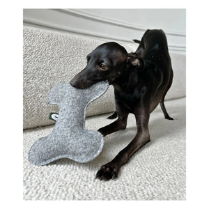 Cafide - Juguete para perro de hueso | Gris