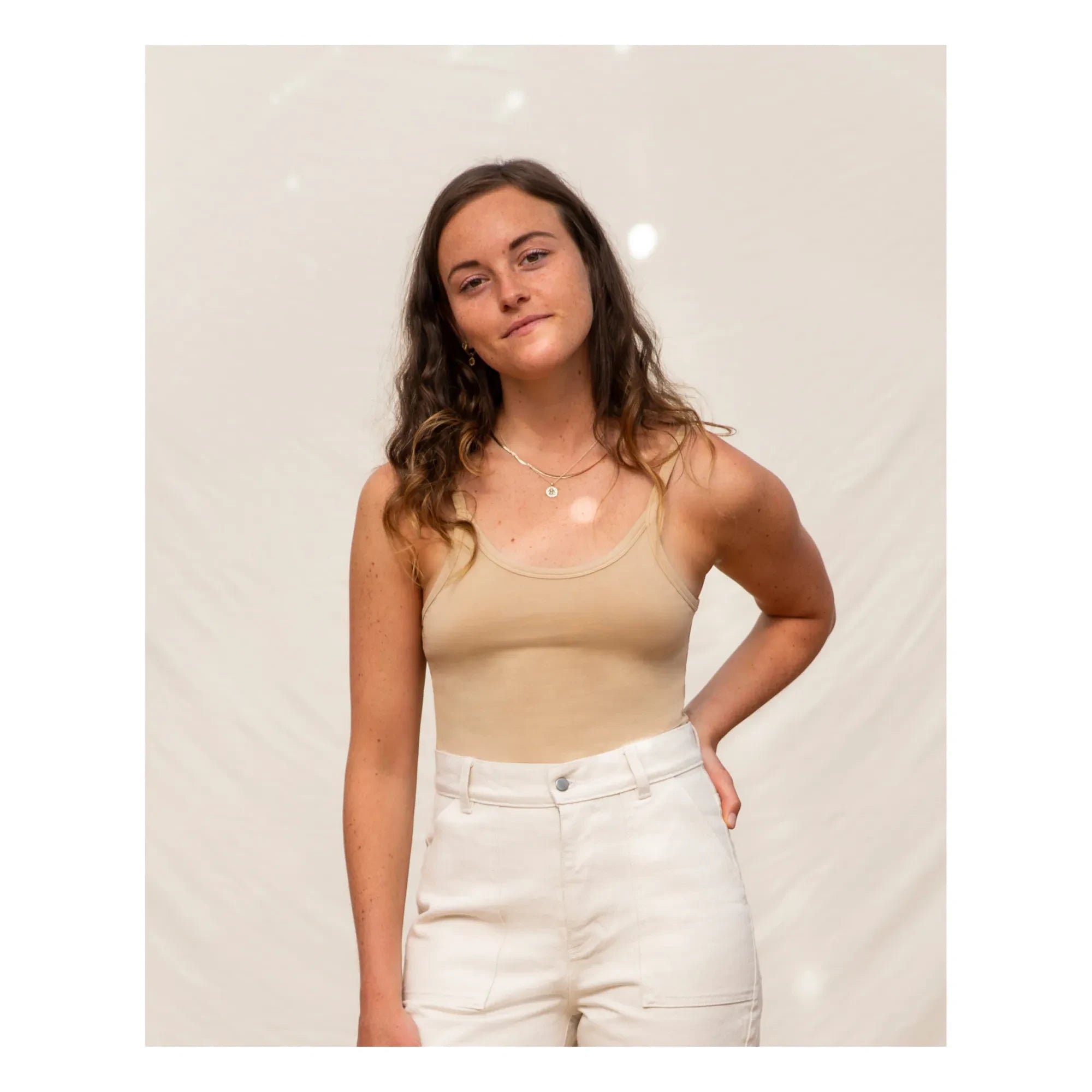 Matona - Camiseta sin mangas de algodón orgánico cropped - Colección mujer | Polvo