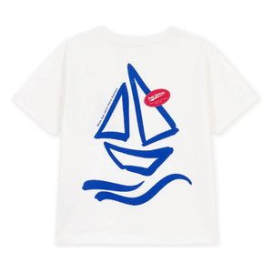 Petit Bateau - Ample Bateau Organik Pamuklu Tişört | Beyaz