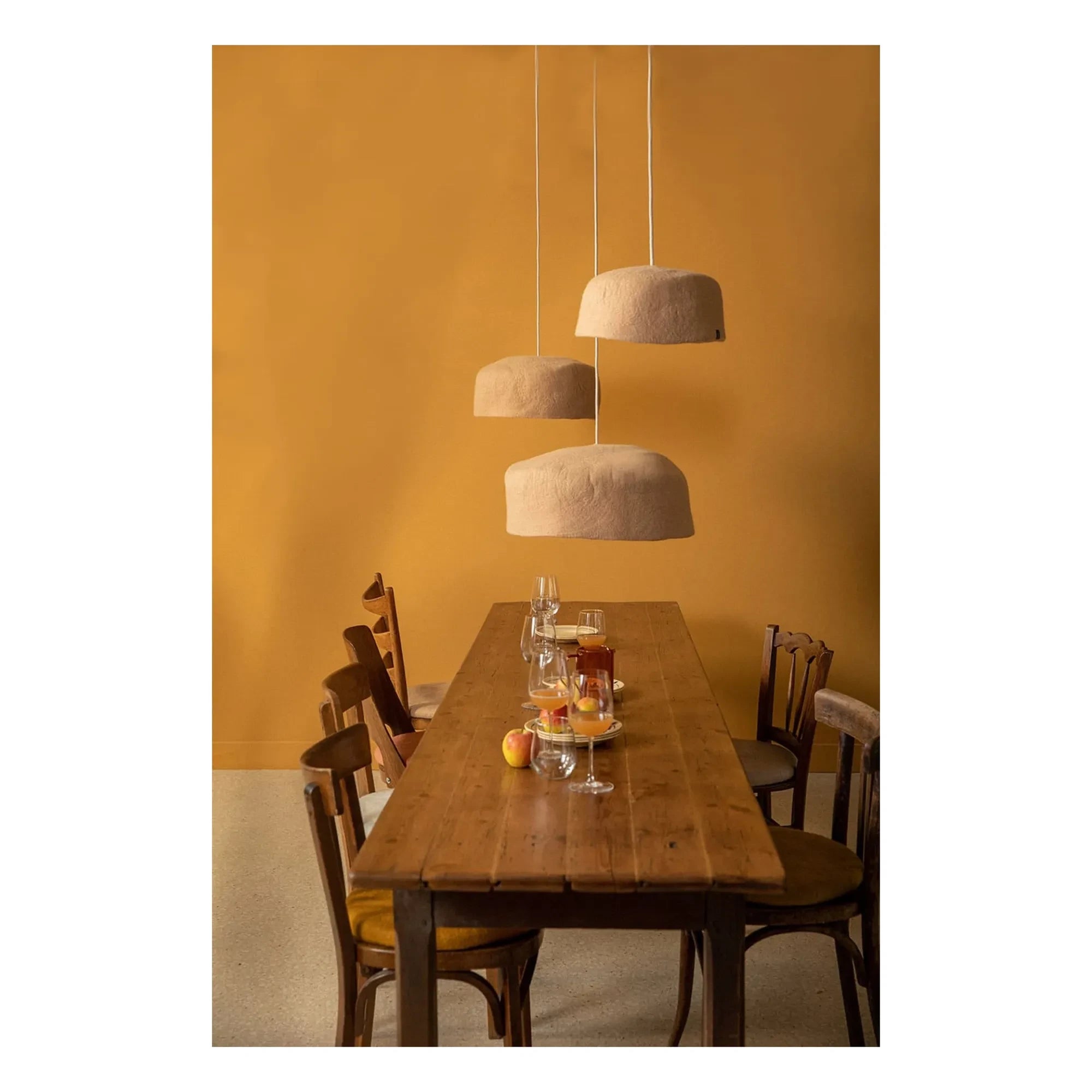 Muskhane - Lámpara de fieltro Yurta | Beige