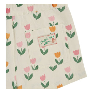 Emile et Ida - Short tulipán crema