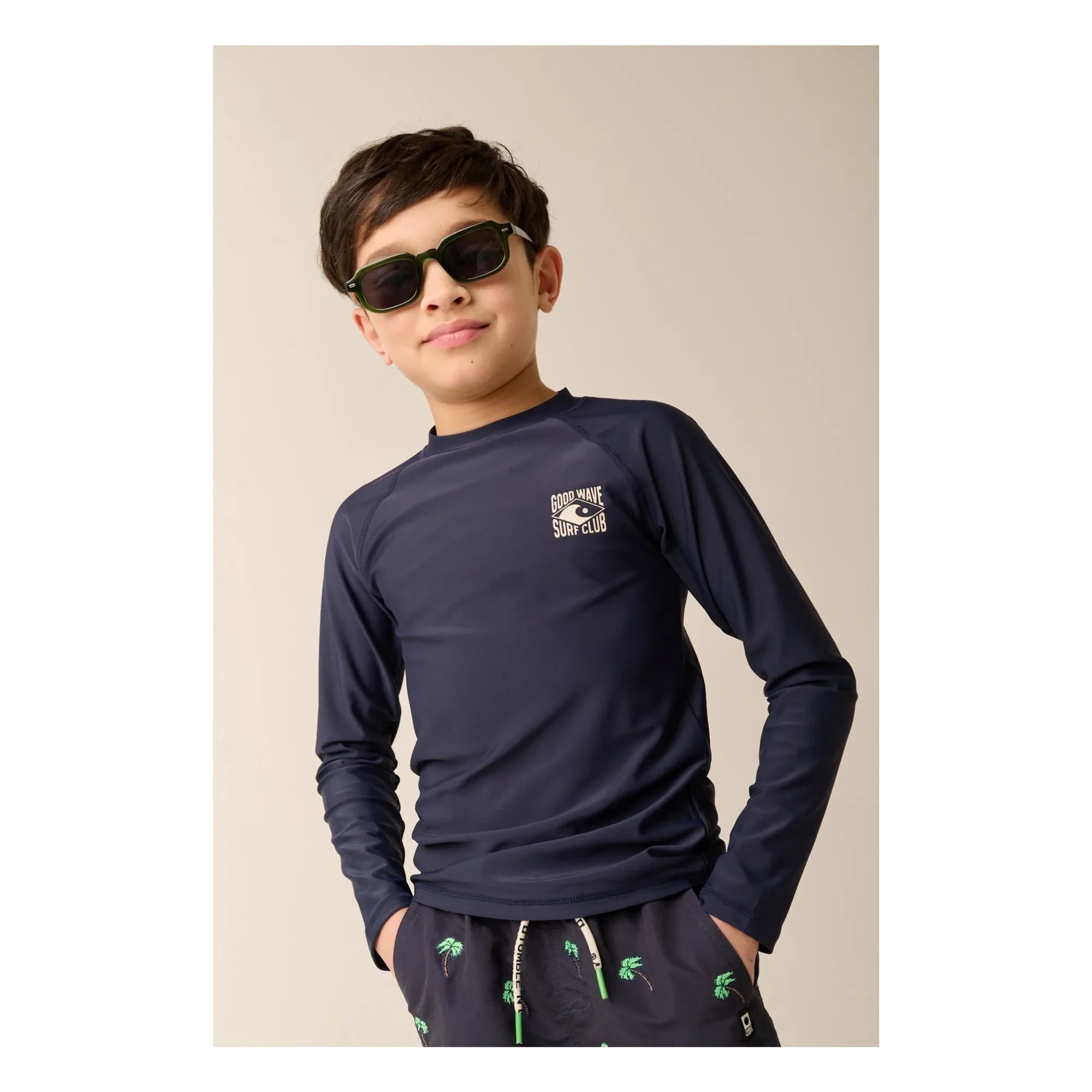 Tumble N'Dry - Santiago Camiseta de baño de fibra reciclada con protección UV | Azul noche