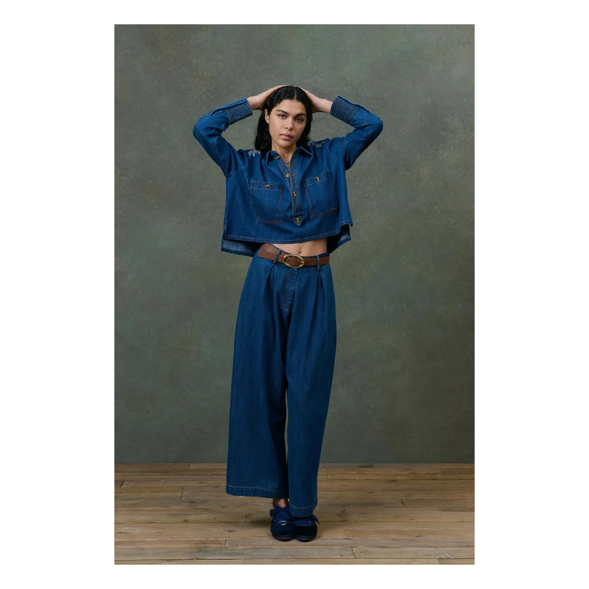 Louise Misha - Camisa vaquera Ylayana - Colección mujer | Azul
