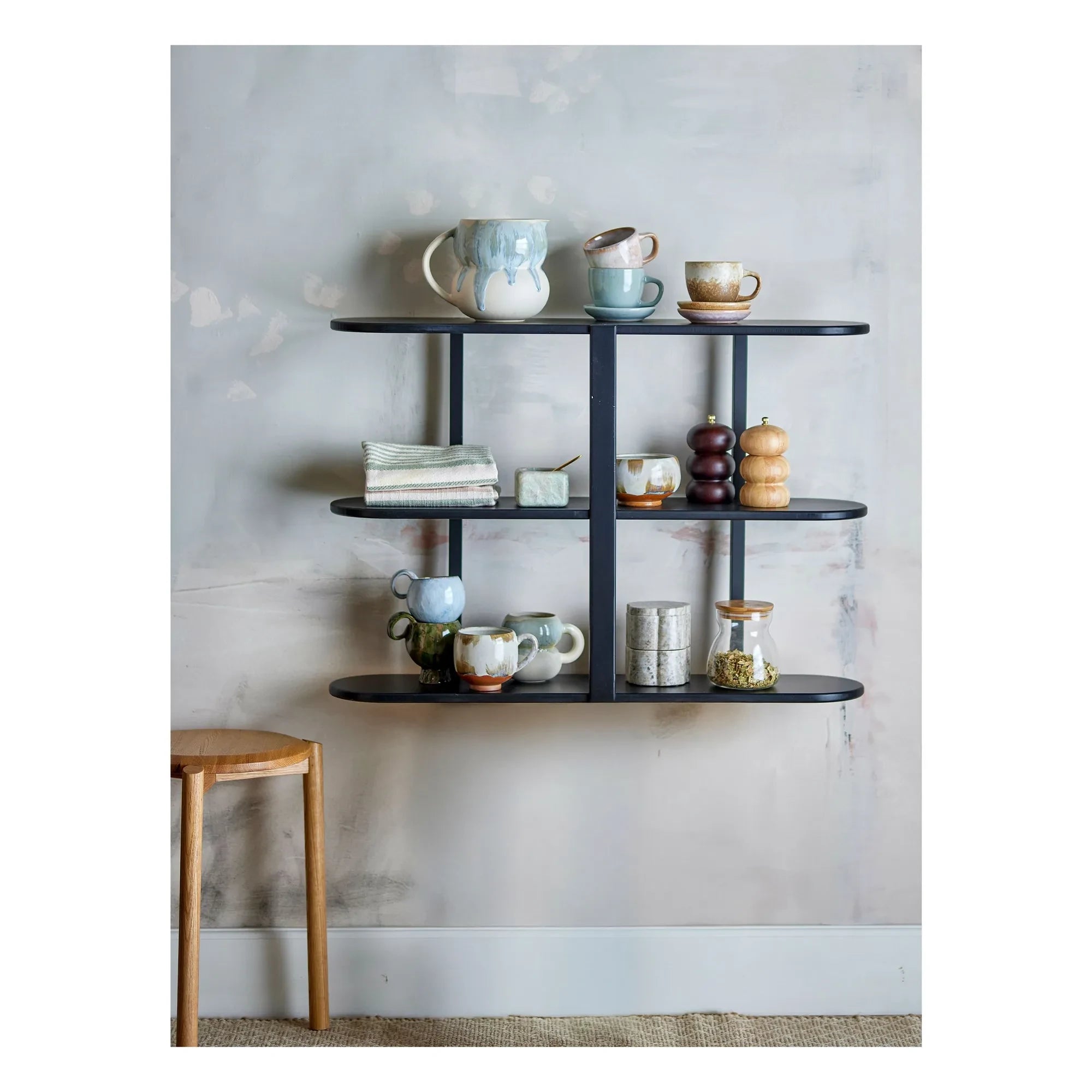 Bloomingville - Vicente raf L80 cm | Negro