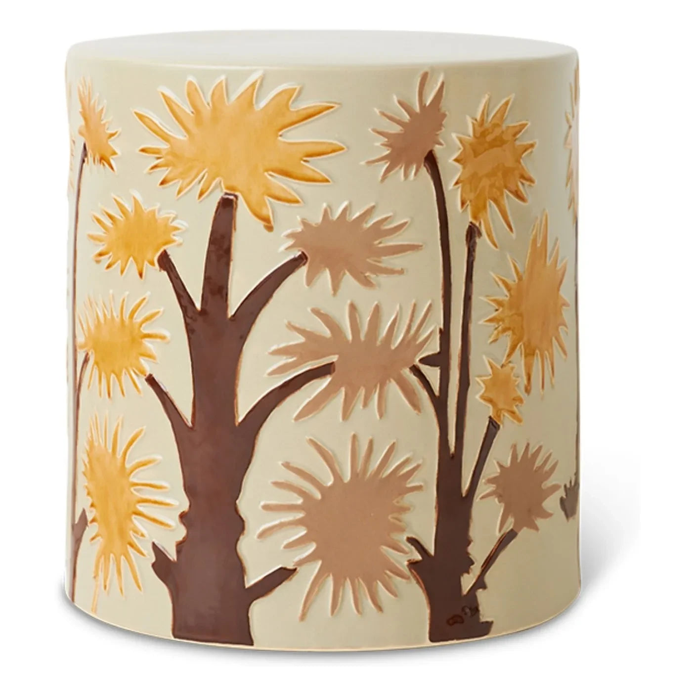 HKliving - Mesa auxiliar de terracota | Crema