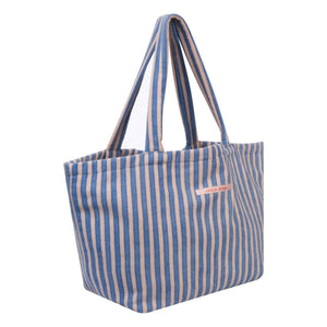 Jera Mini - Bolso de playa a rayas | Azul real