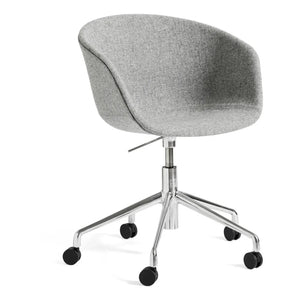Hola - Silla de oficina AAC53, base cromada | Gris claro
