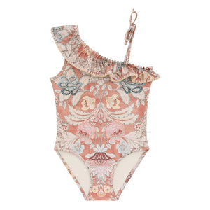 Zimmermann - Bañador asimétrico con estampado floral Daylight | Rosa palo