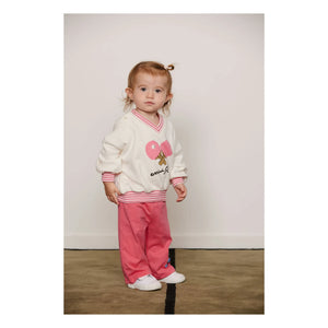 Mini Rodini - Sudadera de rayas Ping Pong de algodón orgánico | Blanco
