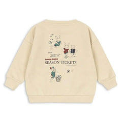 Konges Sløjd - Lou Football Organik Pamuklu Sweatshirt | Bej