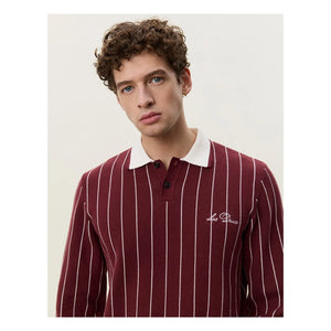 Les Deux - Signature Çizgili Polo Tişört | Bordo